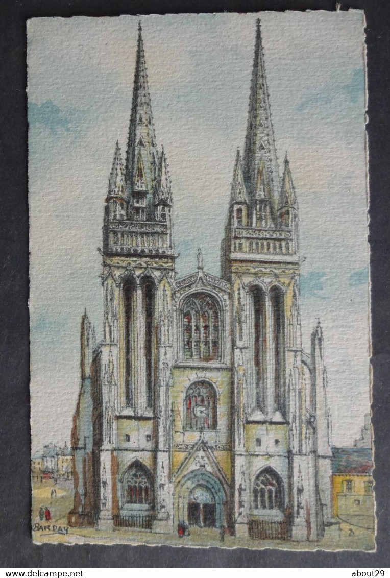 CPA 29 QUIMPER - La Cathédrale - Illustrateur Barday - Réf. I 202 - Quimper