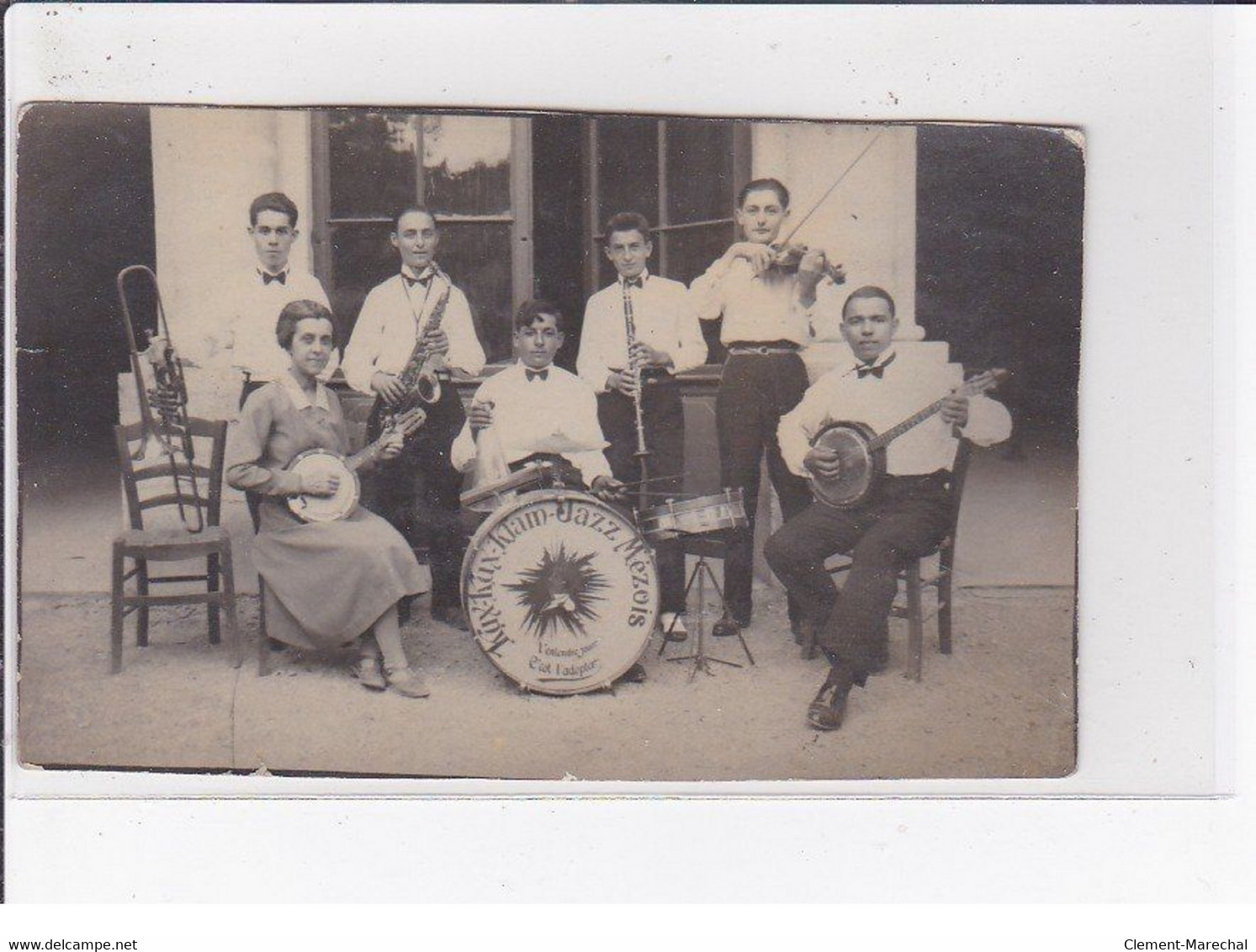 MEZE : Carte Photo Du KUX KUX KLAM MEZOIS - Orchestre - état (carte Coupée) - Mèze