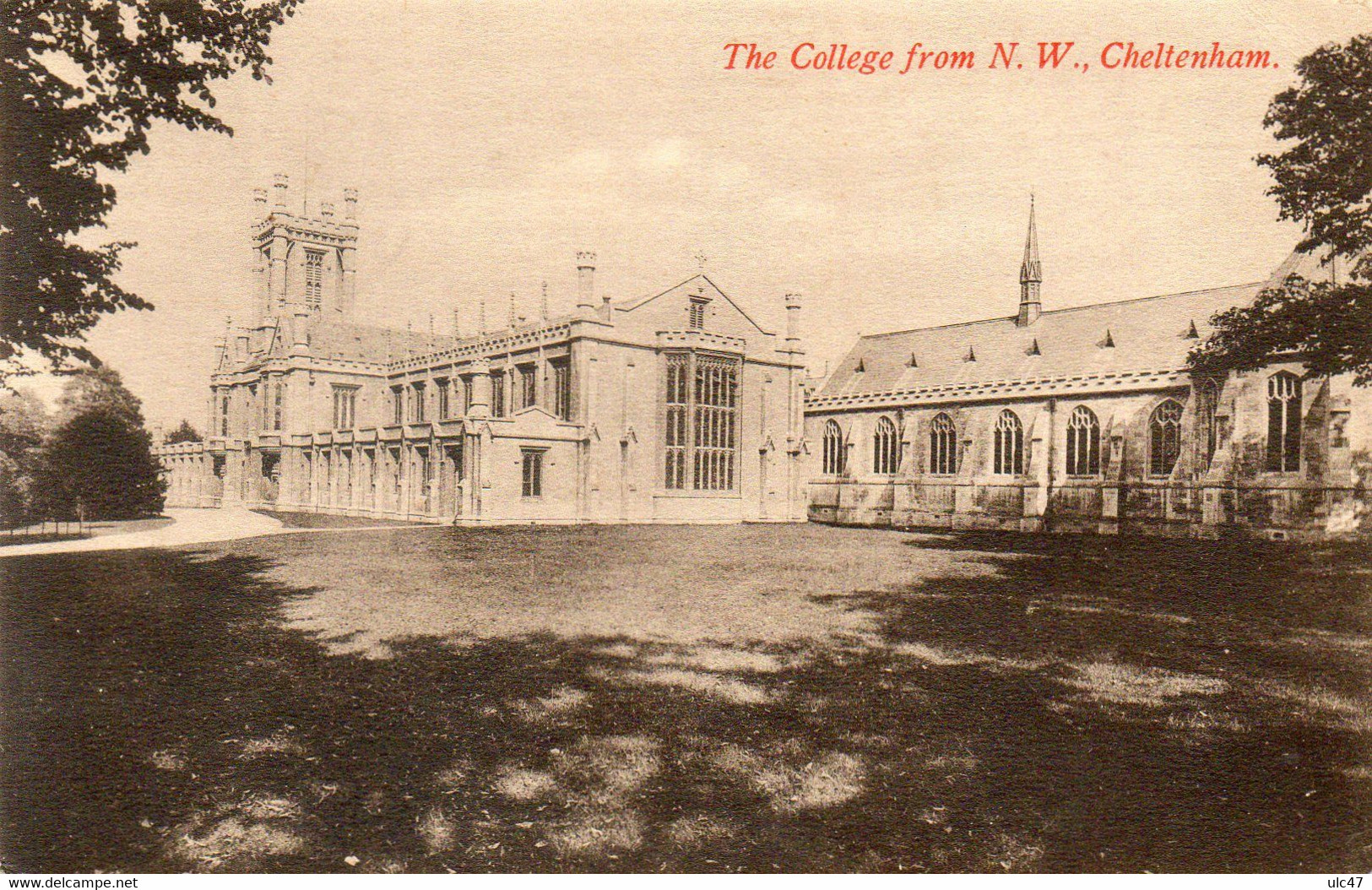 - The College From N. W., CHELTENHAM . - Scan Verso - - Cheltenham