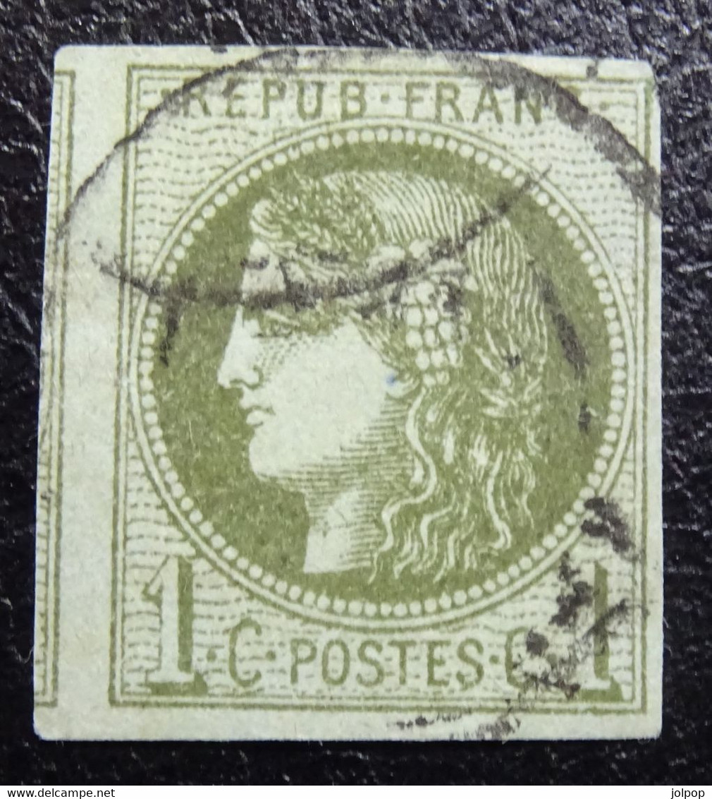 &IBF 148F& FRANCE YVERT 39, MICHEL 36  USED. - 1870 Ausgabe Bordeaux