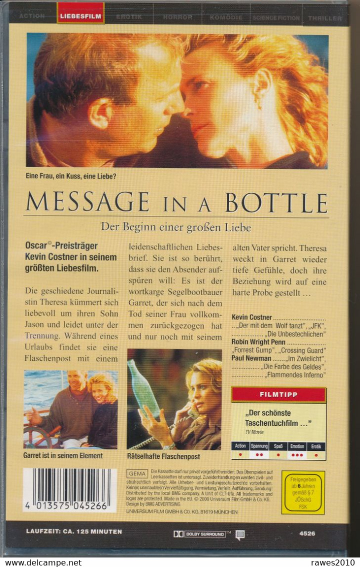 Video: Message In A Bottle Mit Kevin Costner, Rbin Wright Penn Und Paul Newman 2000 - Romantique
