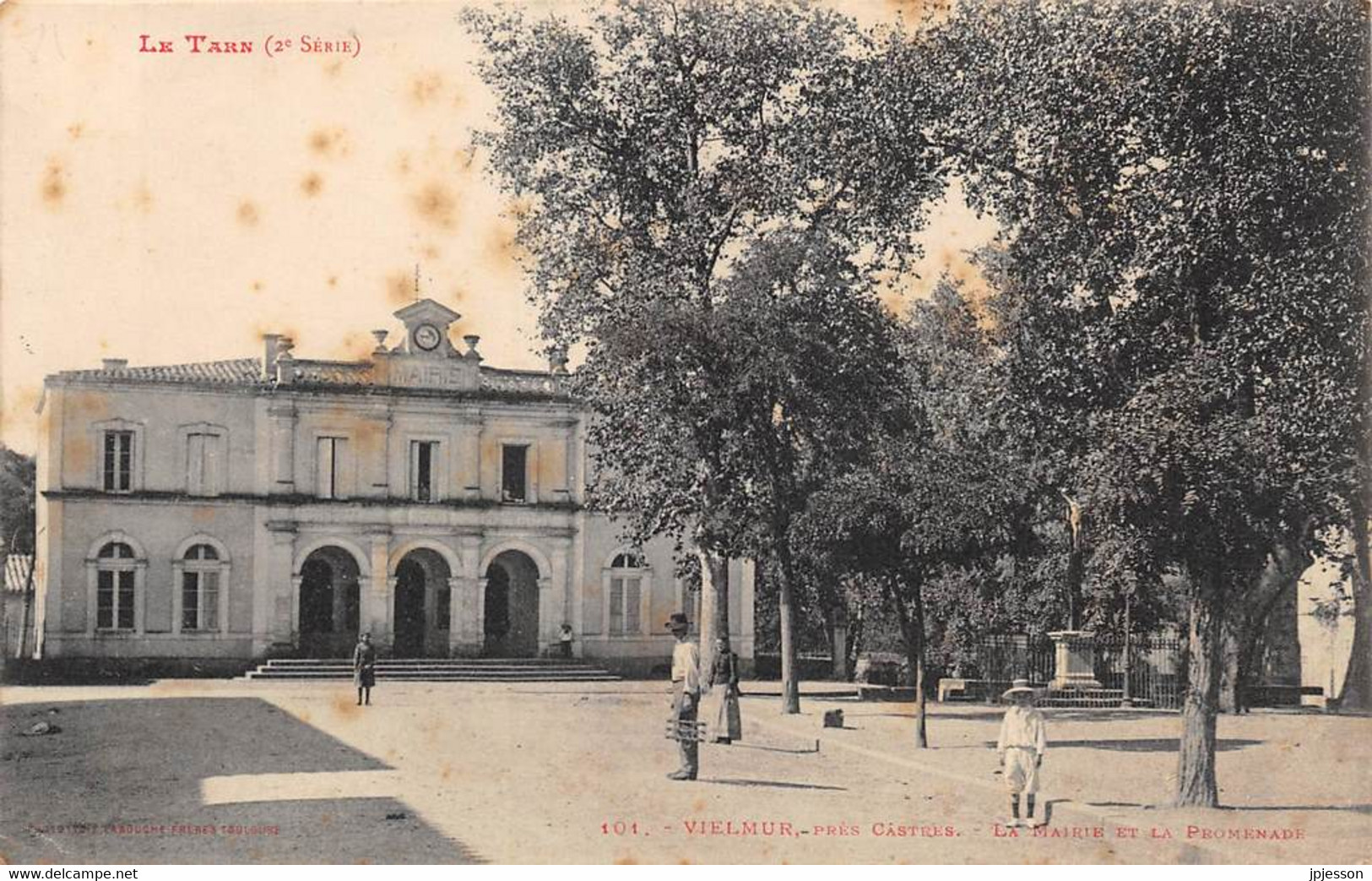 TARN  81    VIELMUR   LA MAIRIE ET LA PROMENADE - Vielmur Sur Agout