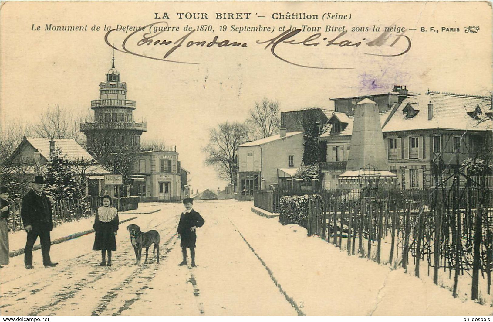 HAUTS DE SEINE  CHATILLON  La Tour Biret Sous La Neige - Châtillon