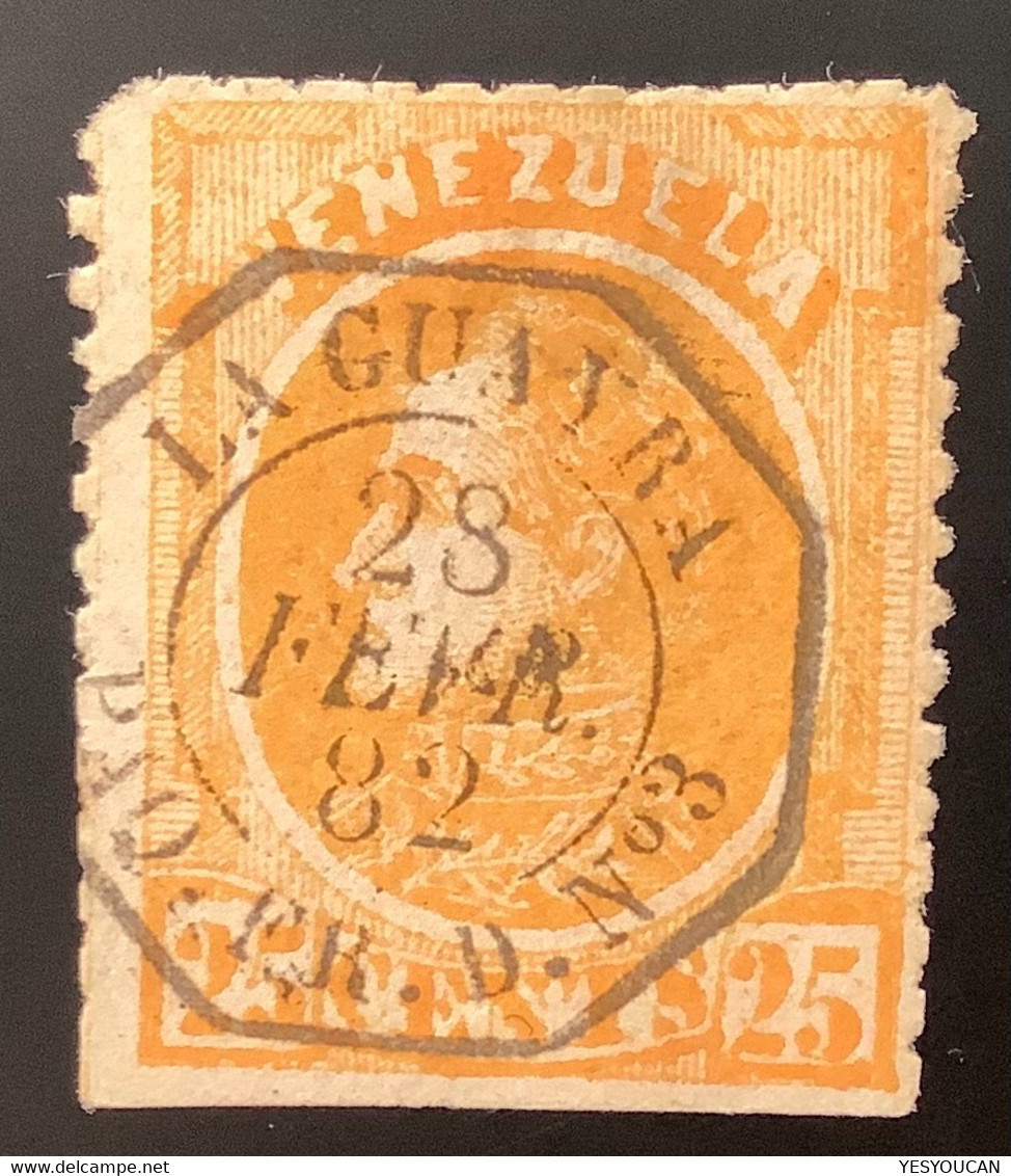 Venezuela RARE “LA GUAYRA PAQ.FR.D.NR3 1882” France Ship Mail Pmk: Ligne Bordeaux-Colon 1880  (poste Maritime Française - Venezuela