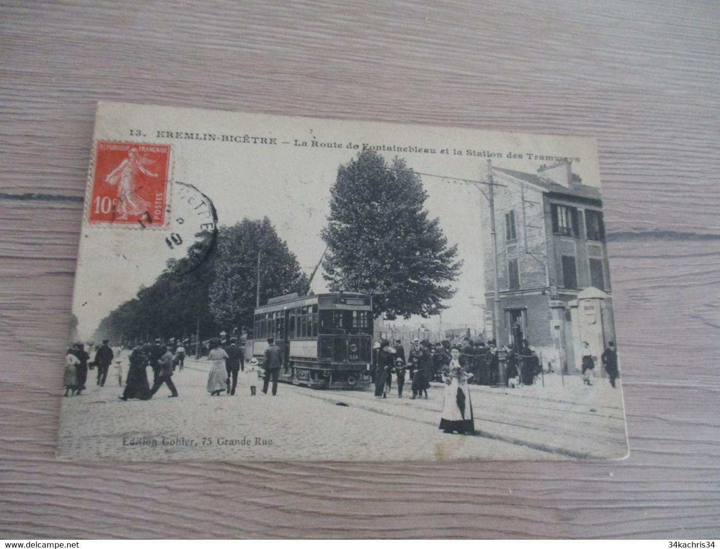 CPA 94 Val De Marne 94 - Kremlin Bicêtre La Route De Fontainebleau Et La Station De Tramways - Kremlin Bicetre