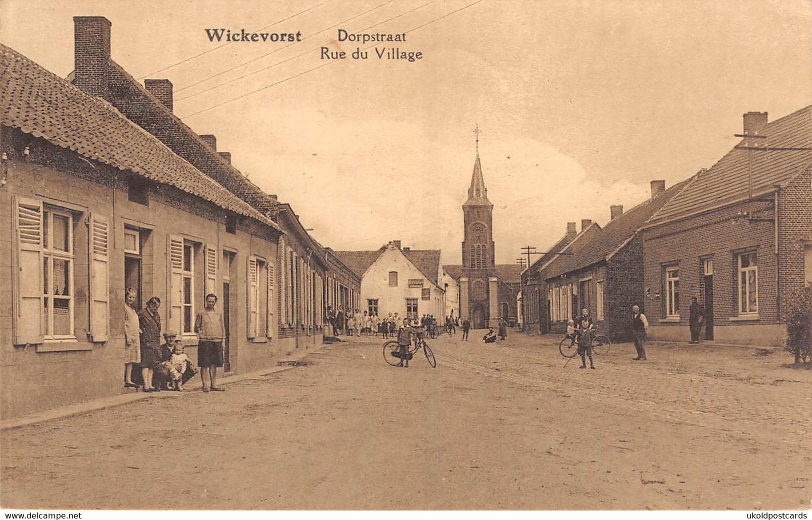 CPA -  Belgique,  WICKEVORST, Rue Du Village, - Heist-op-den-Berg