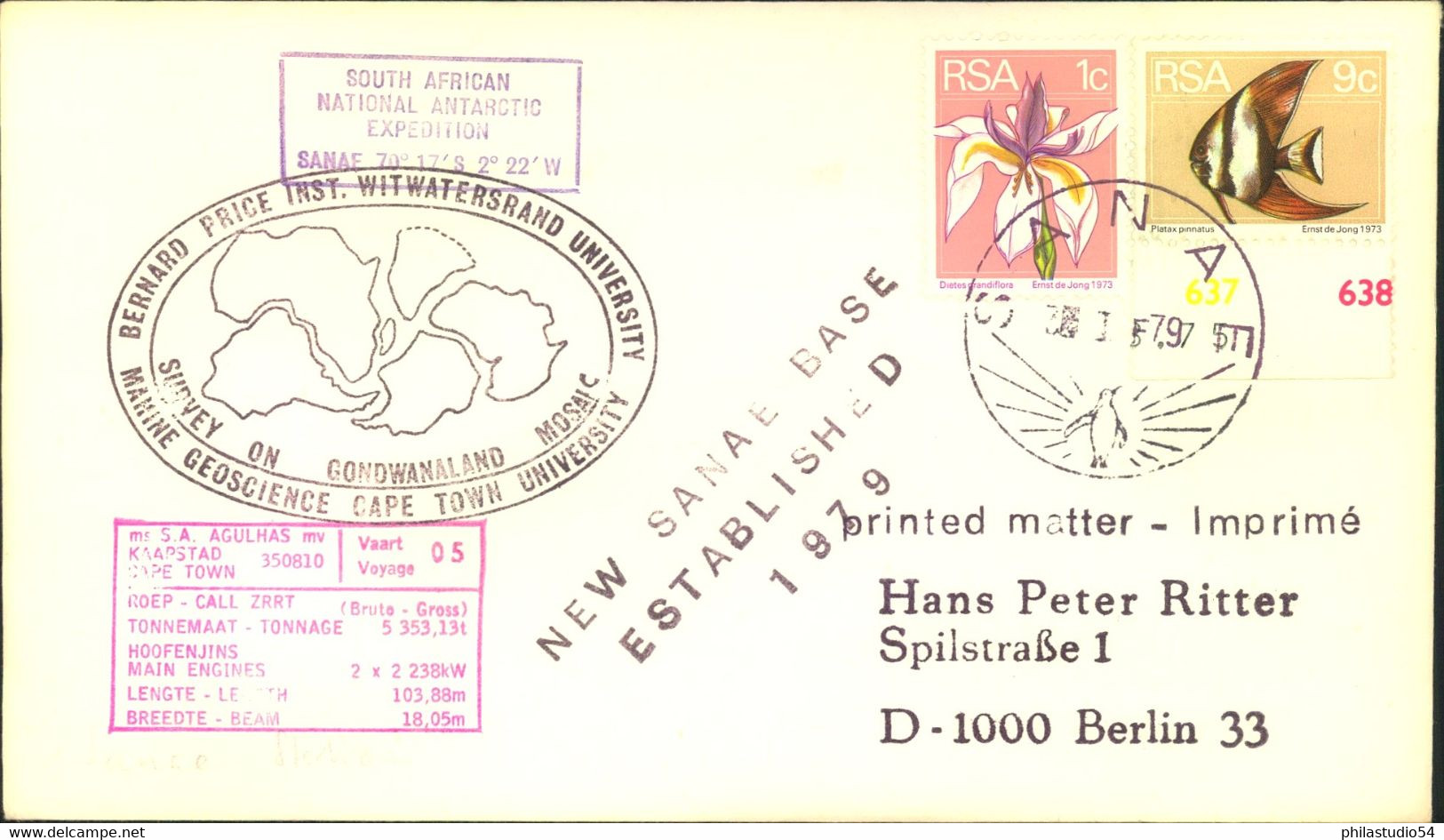 1979/1980, 10 covers with corresponding cachets