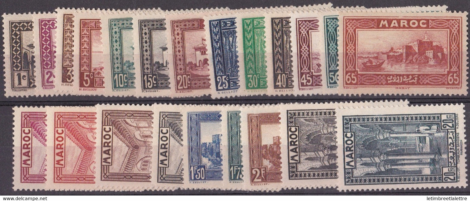 ⭐ Maroc - YT N° 128 à 149 ** Sans Les 143 / 146 / 147 Et 148 - Neuf Sans Charnière - 1933 / 1934 ⭐ - Unused Stamps