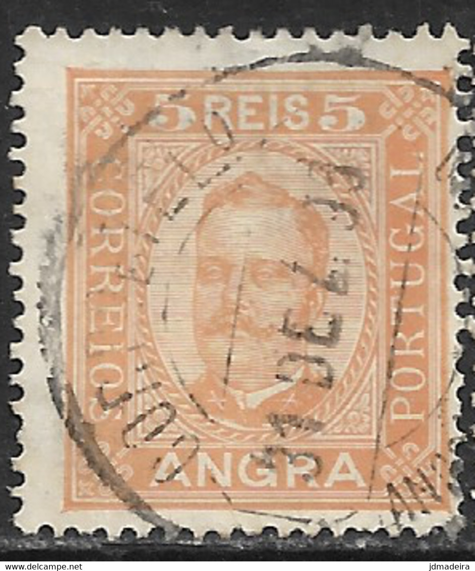 Angra – 1892 King Carlos 5 Réis Used Stamp - Angra