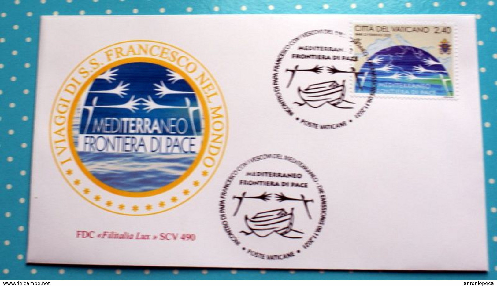 VATICAN 2021, I VIAGGI DI PAPA FRANCESCO , ARTISTIC FDC - Unused Stamps