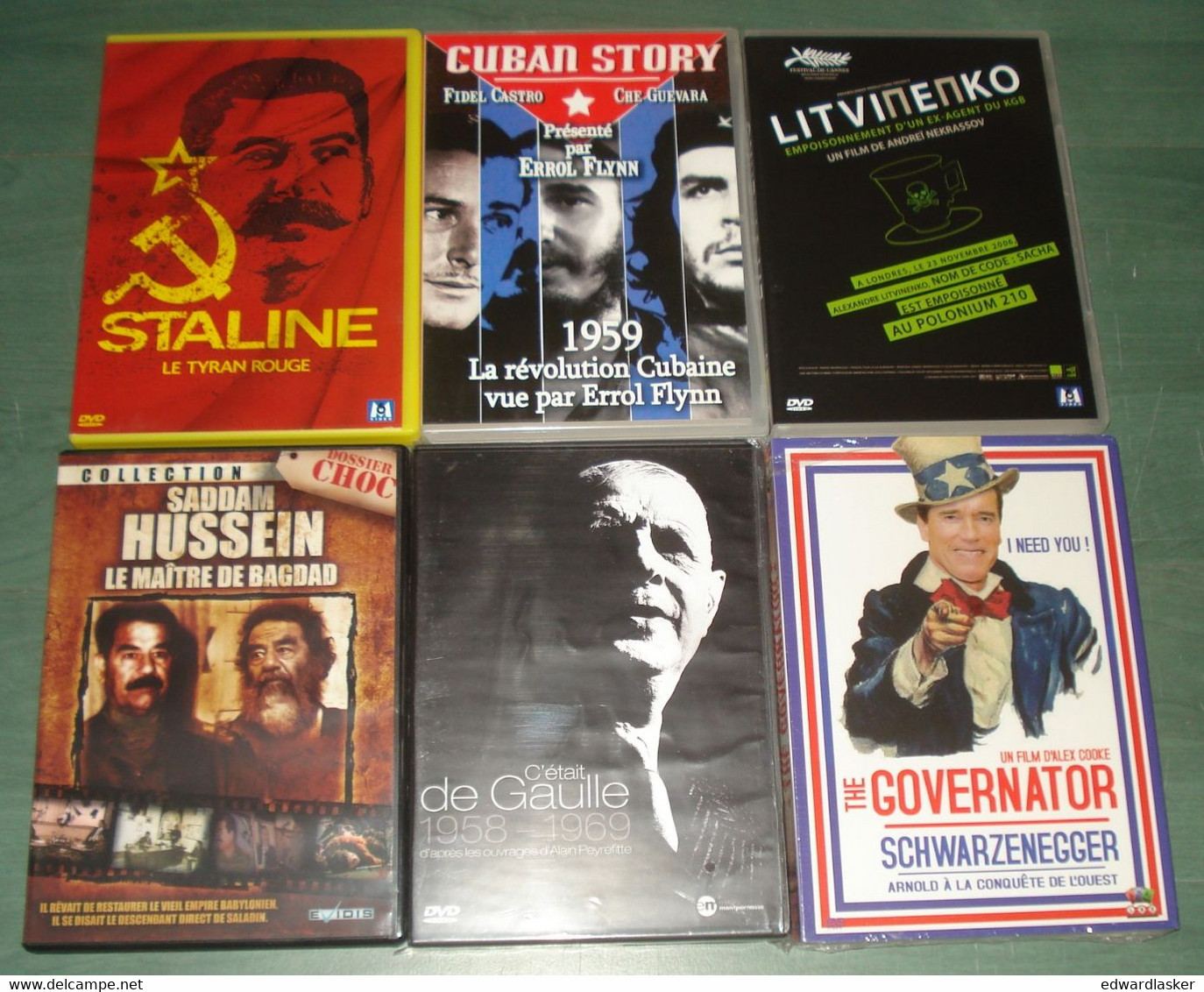 Lot 6 DVD (documentaires) - Staline Cuba KGB Irak De Gaulle Schwarzenegger - Documentary