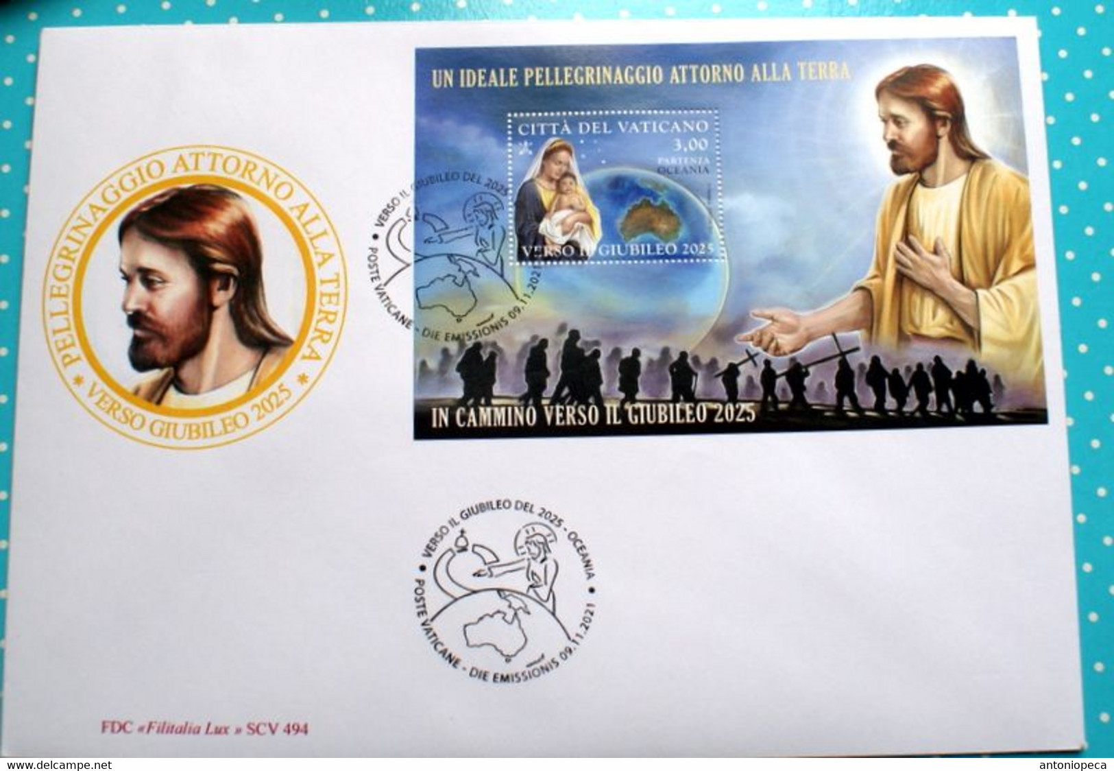VATICAN 2021, PELLEGRINAGGIO OCEANIA, PREPARAZIONE ANNO SANTO 2025 , FDC - Unused Stamps