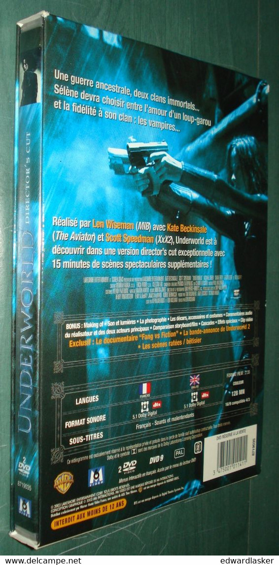 UNDERWORLD 1 - Director's Cut - Kate Beckinsale - édition 2 DVD Avec étui, Bonus - Sciences-Fictions Et Fantaisie