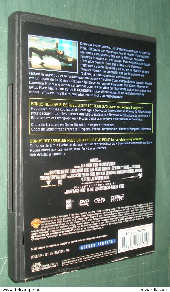 DVD MATRIX + Reloaded + Revolutions - Intégrale - édition 2 DVD Pour Certains - Sciences-Fictions Et Fantaisie
