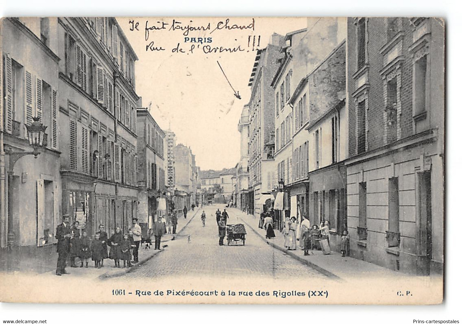 CPA 75 Rue De Pixerecourt Et La Rue Rigolles - Paris (20)