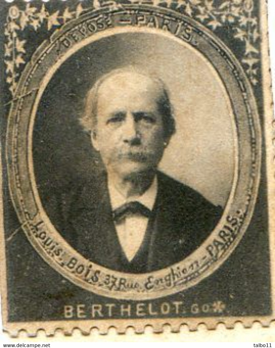 Timbre Représentant Berthelot Dans Un Médaillon Signé Louis Bois, 37 Rue D'Enghien Parissur Le Recto D'une CPA De 1904 - Sonstige & Ohne Zuordnung