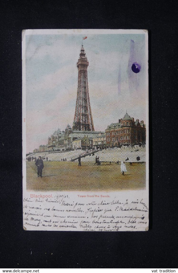 LEVANT BRITANNIQUE - Cachet D'arrivée Du Bureau Anglais De Constantinople Sur Cp De Blackpool En 1903 - L 110288 - Levant Britannique