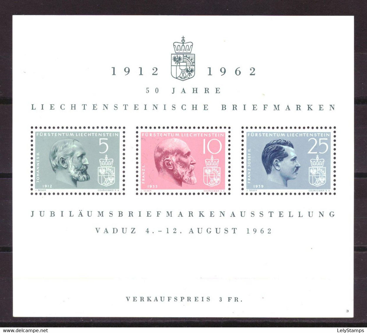 Liechtenstein Block 6 MNH ** (1962) - Nuevos