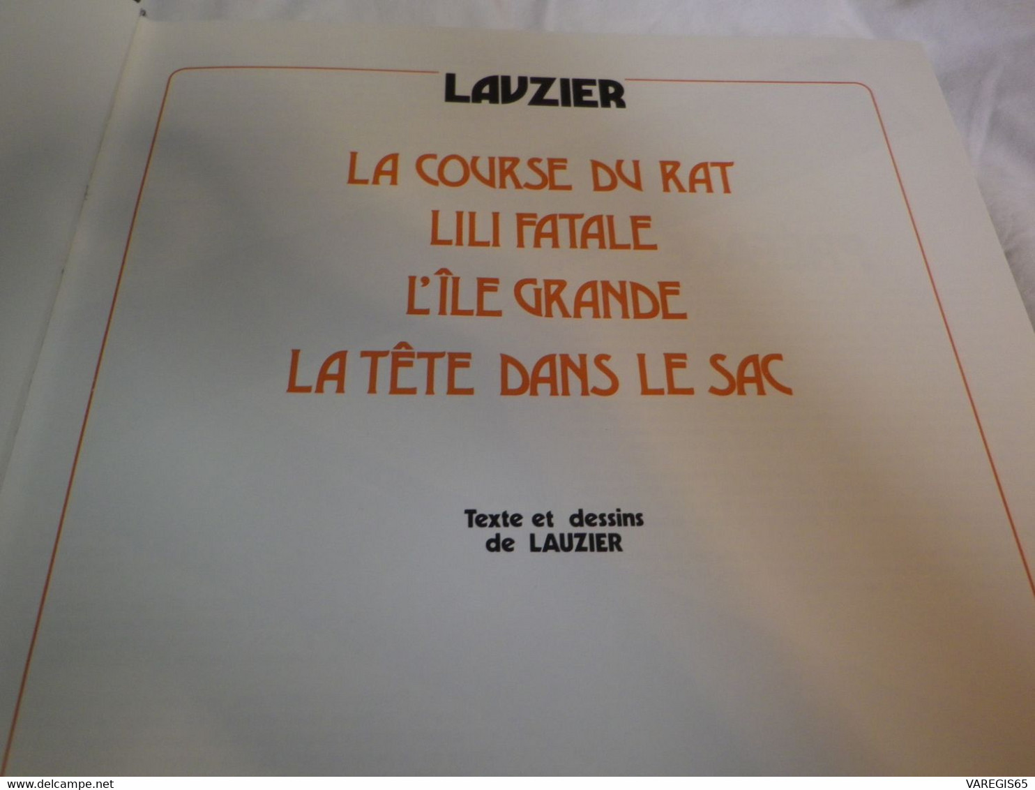 ALBUM LAUZIER TOME 2 - DARGAUD EDITEUR 1980/81 - 4 TITRES - A VOIR