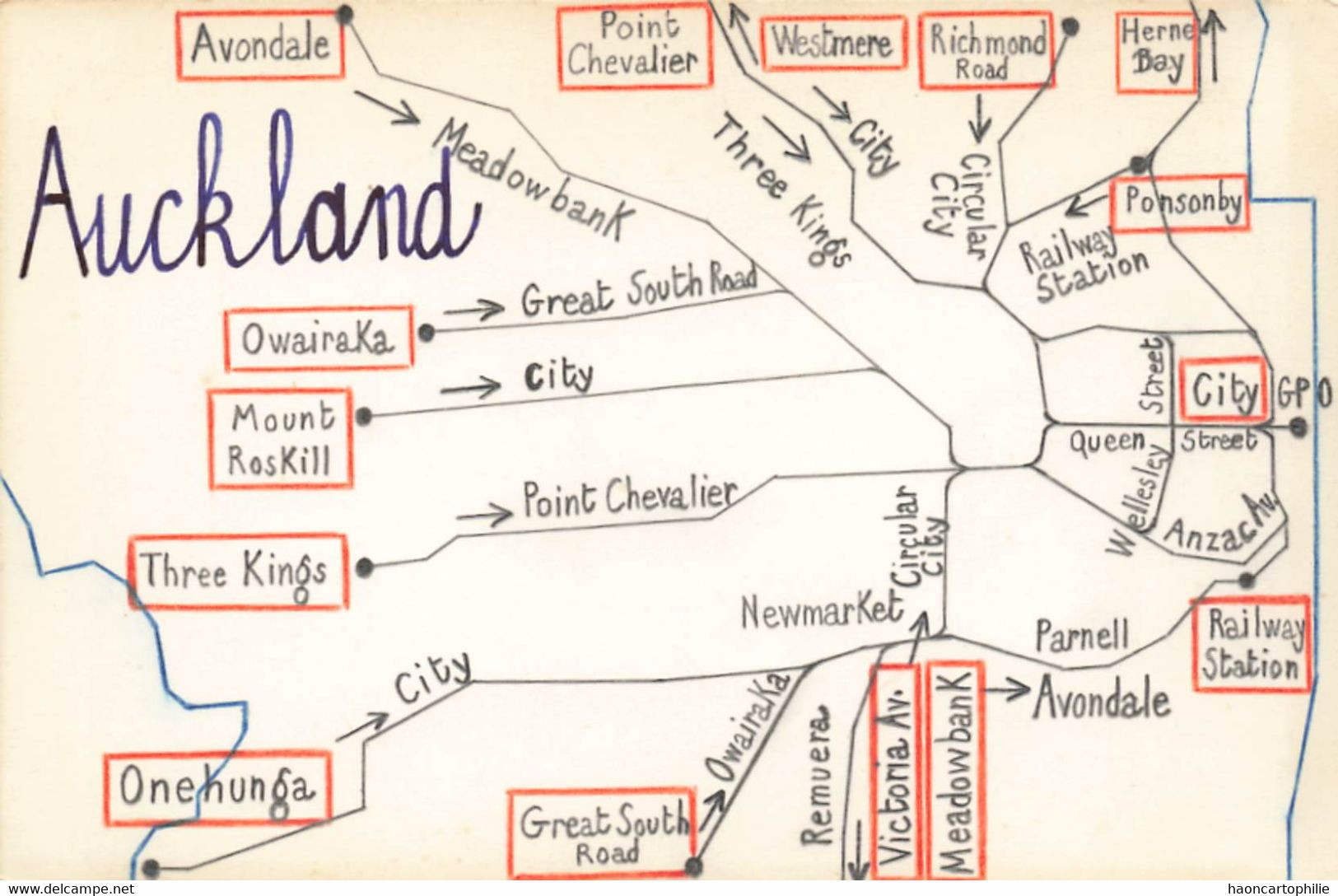 Auckland  Plan - Nouvelle-Zélande