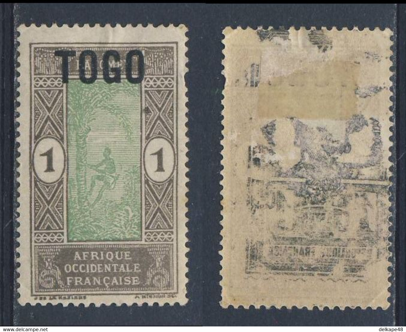 Togo 1921 Mi 42 YT 101 SG 37 * MH - Ernte Der Ölpalmenfrüchte / Mandat Français - Other & Unclassified