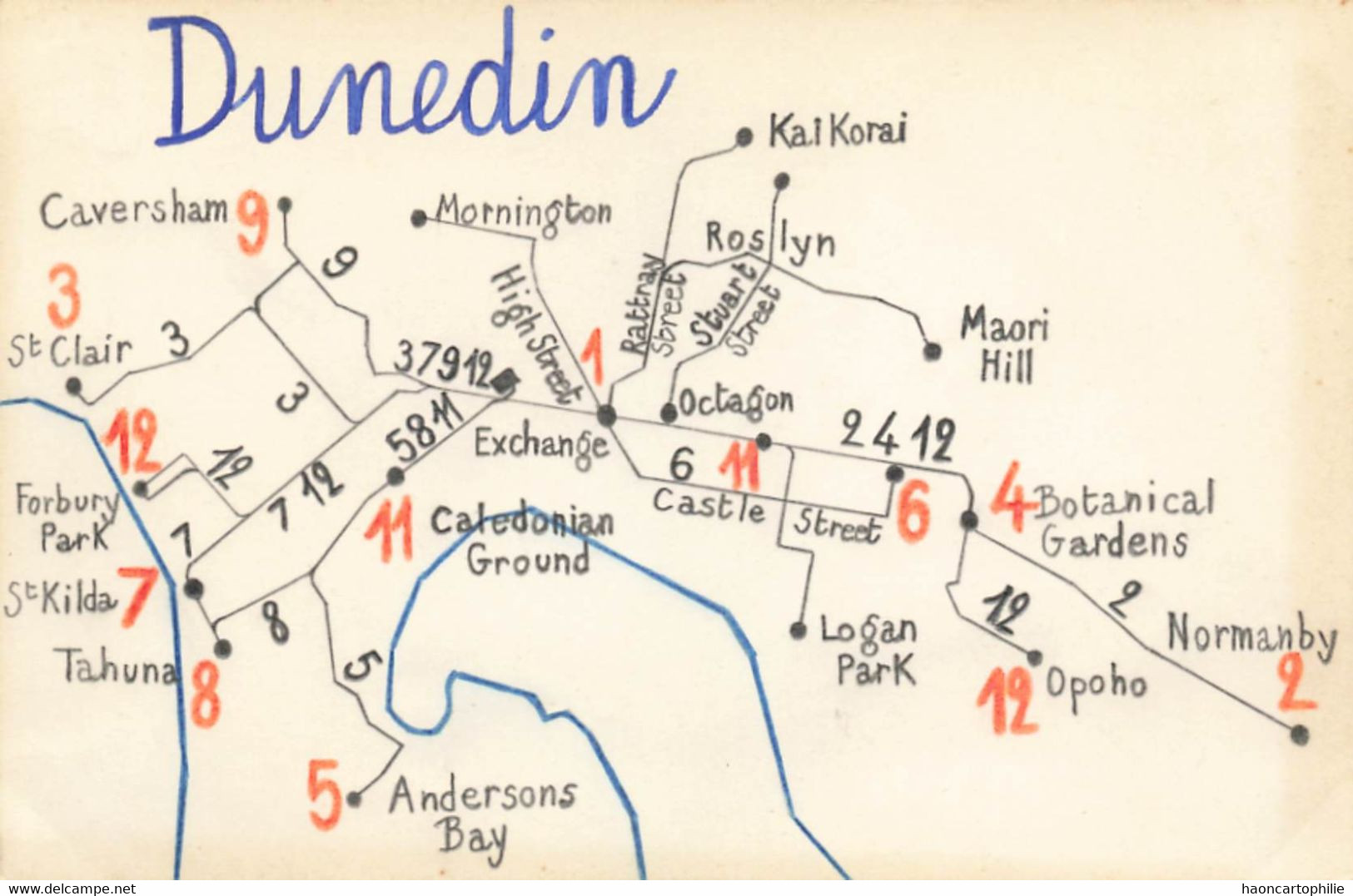 Dunedin  Plan - Nouvelle-Zélande