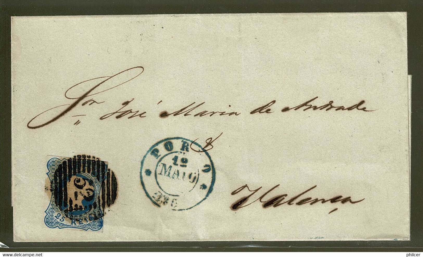 Portugal, 1856, # 2, Porto-Valença - Storia Postale