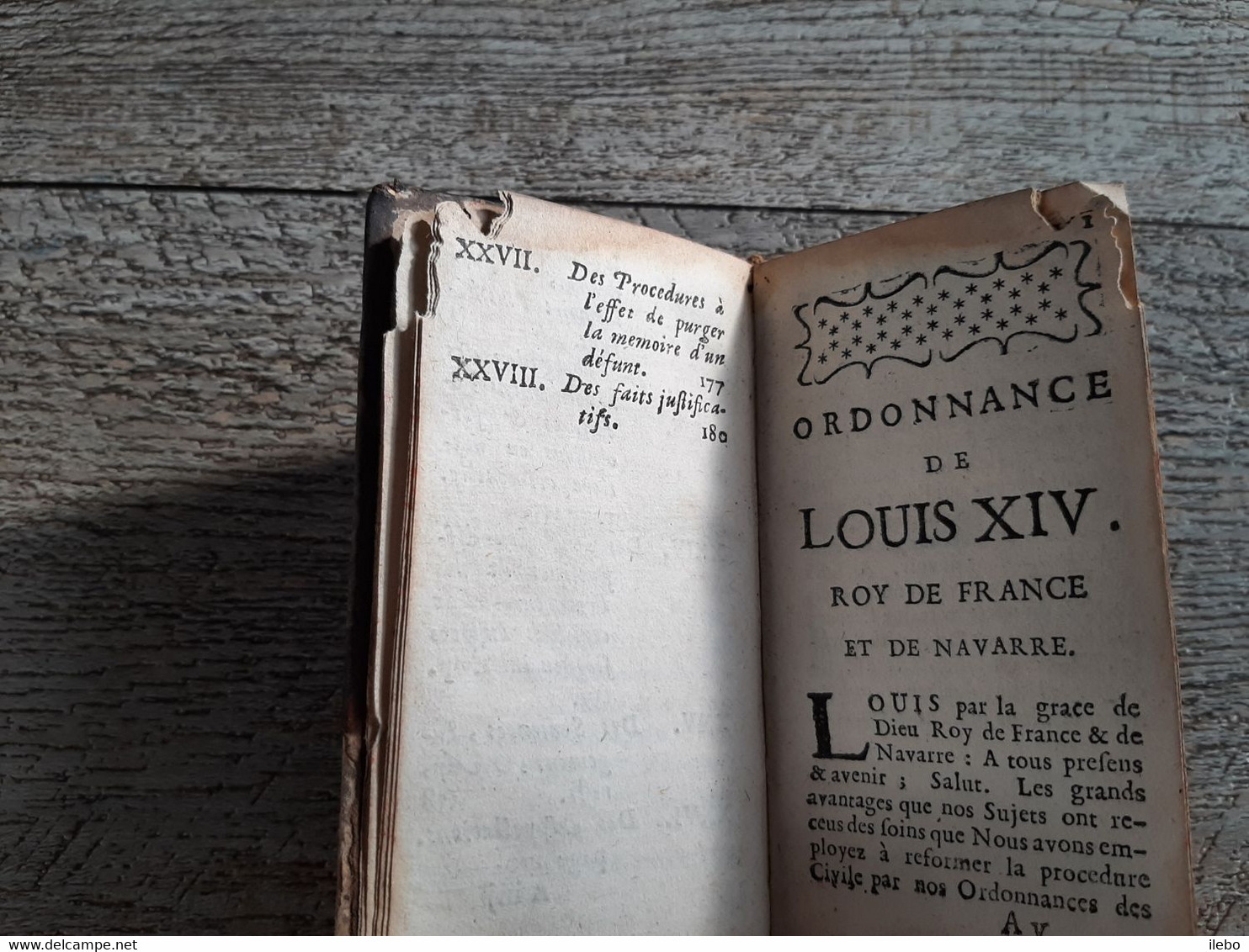 ordonnance de louis XIV roy de france et de navarre pour les matières criminelles 1681 droit justice rare