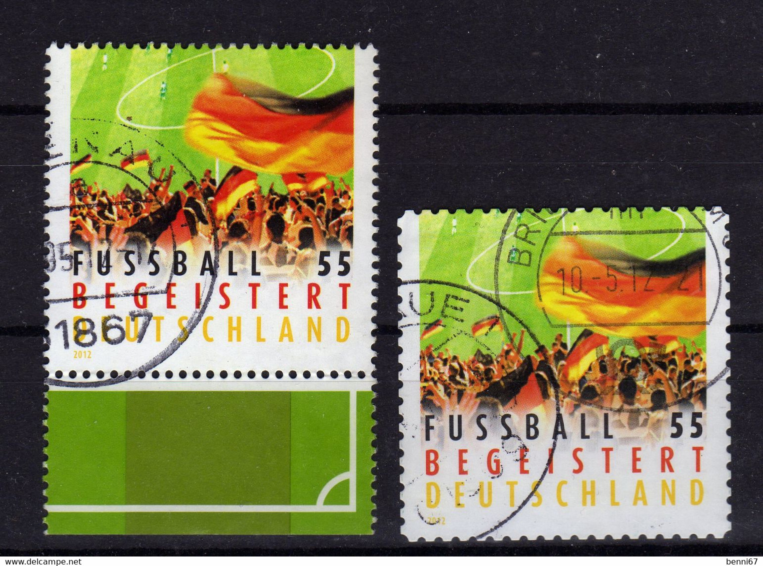 ALLEMAGNE Germany 2012 Sport Football 2 Dent. Diff. Obl. - Gebraucht