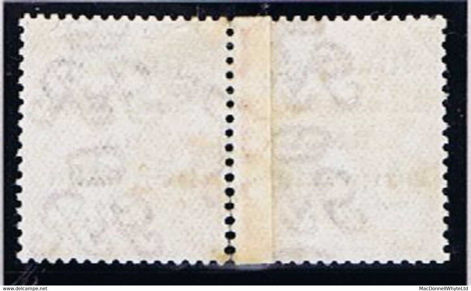 Ireland 1922 Harrison Rialtas Coils 2d Die 1 Horiz Coil Join Pair, Used Contemporary DROMOD Cds, Faint Stain - Used Stamps