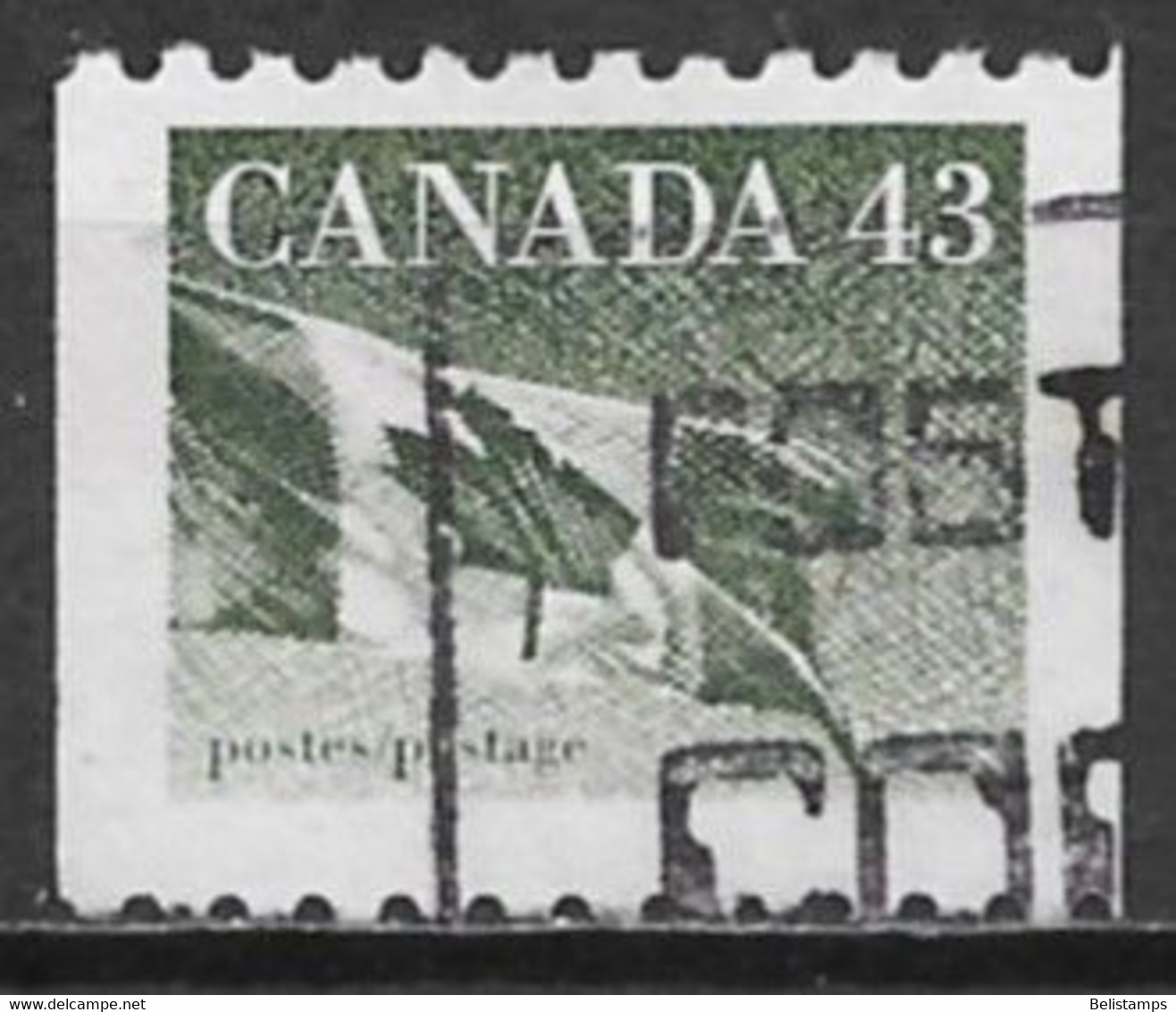 Canada 1992. Scott #1395 (U) Flag - Coil Stamps