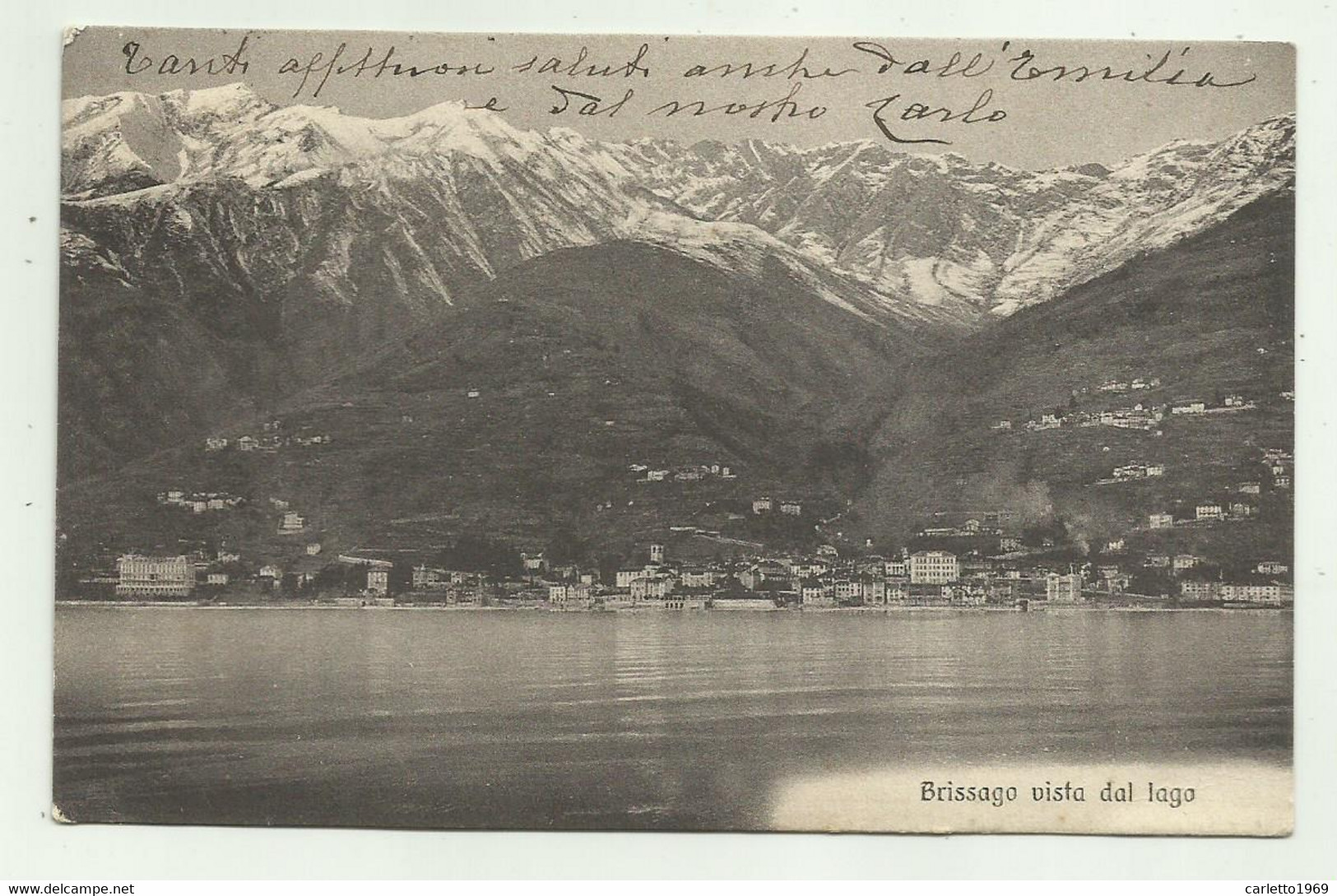 BRISSAGO VISTA DAL LAGO 1913 VIAGGIATA FP - Brissago