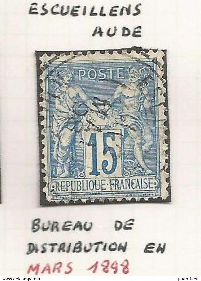 France - Type Sage - Bureaux De Distribution - ESCUEILLENS (Aude) - Other & Unclassified