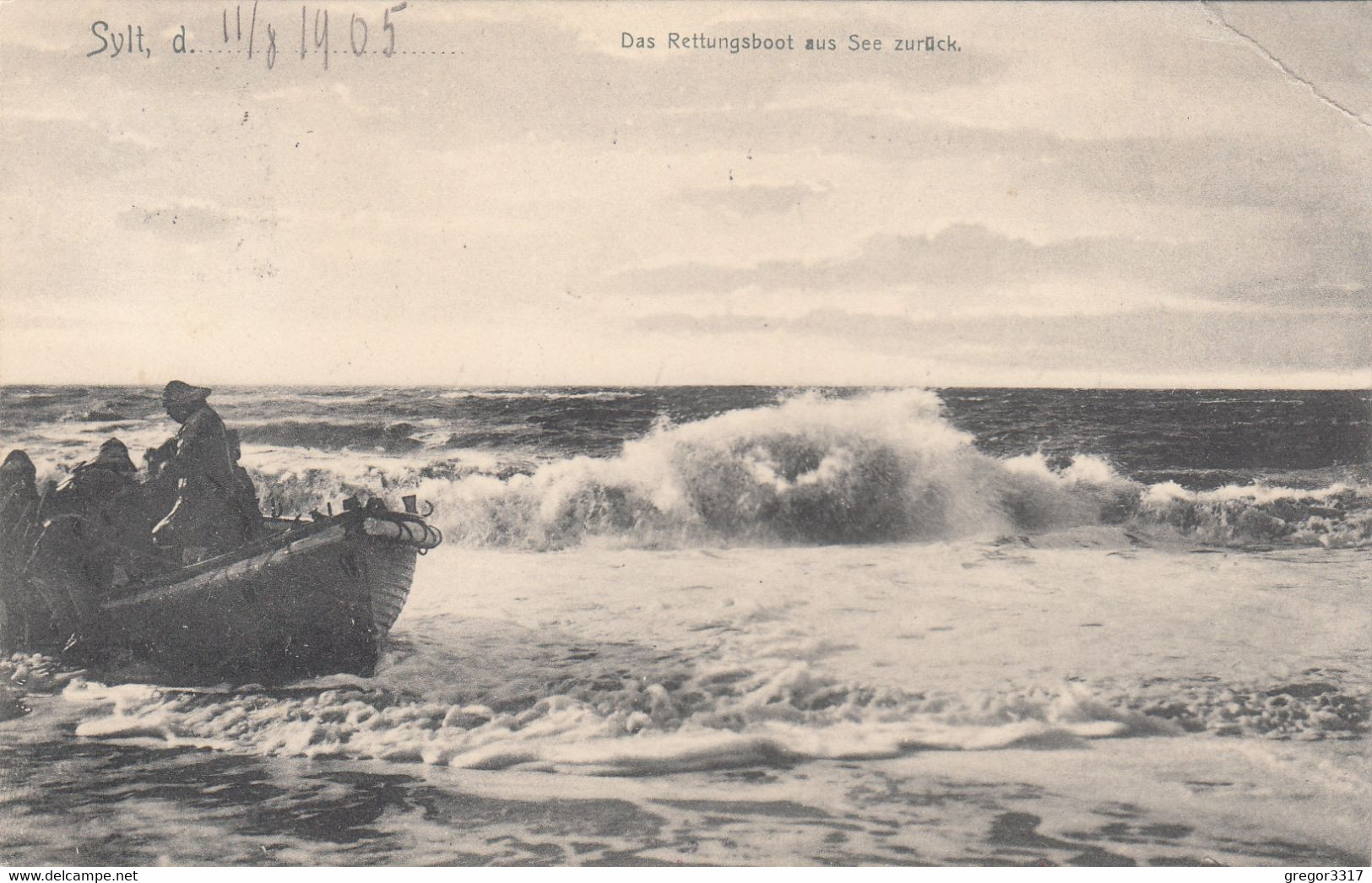 A2132) SYLT - 1905 . Das RETTUNGSBOOT Aus See Zurück - ALT !! 11.08.1905 - Sylt