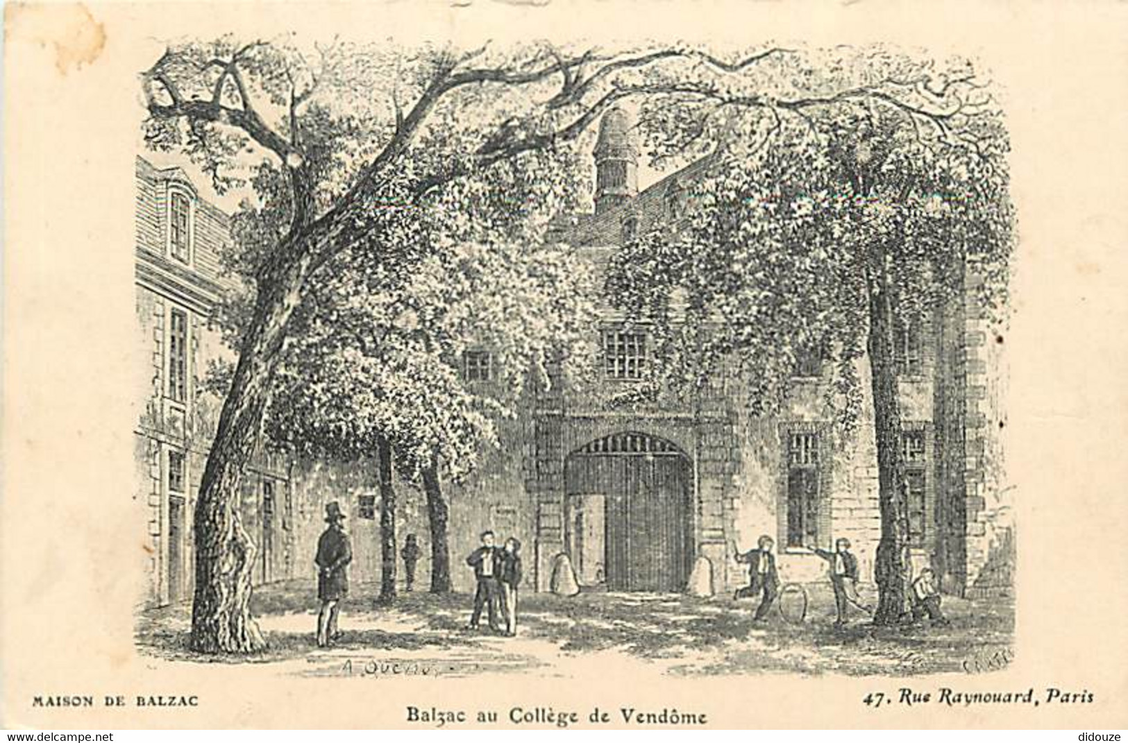 41 - Vendome - Balzac Au Collège De Vendôme - Illustration - CPA - Voir Scans Recto-Verso - Vendome