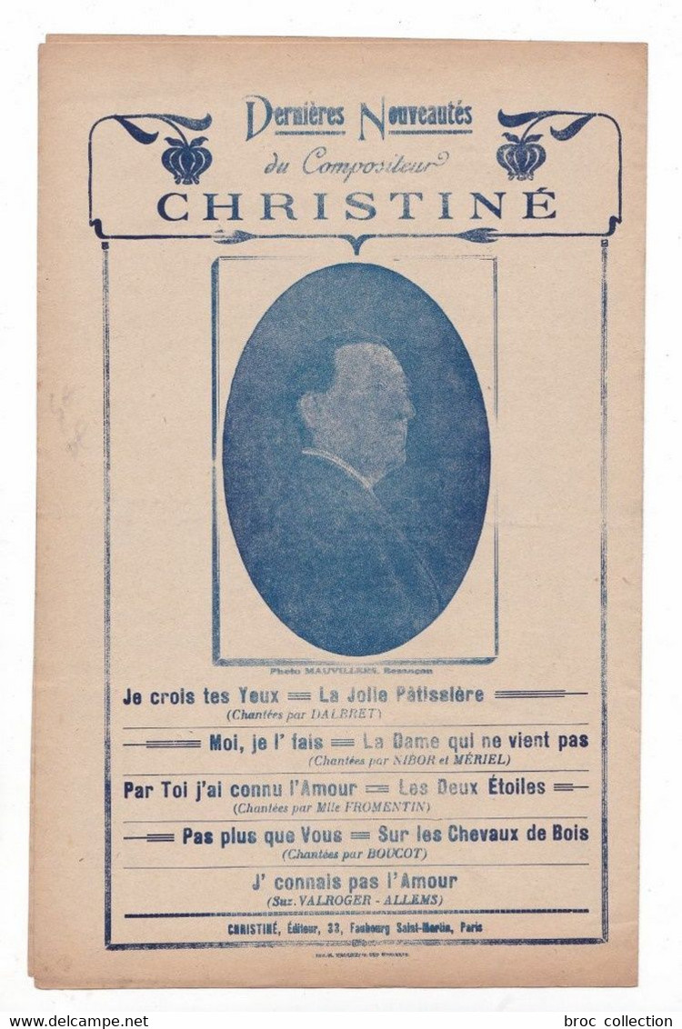 Pas Pour Moi, Mistinguette Et Maurice Chevalier, Trébitsch, Christiné - Chansonniers