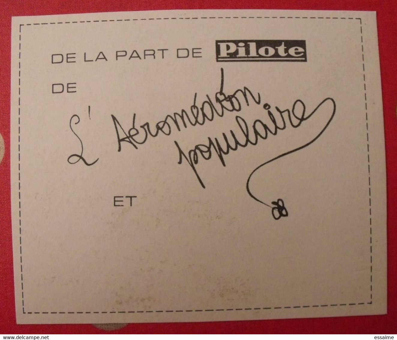 Hubuc. L'aéromédon Populaire. Carte De Voeux 1967. Supplément Au N° 372 De Pilote. - Pilote