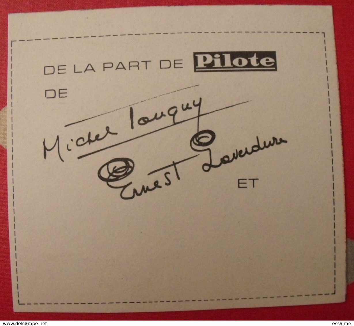 Tanguy Et Laverdure. Carte De Voeux 1967. Supplément Au N° 372 De Pilote. - Pilote