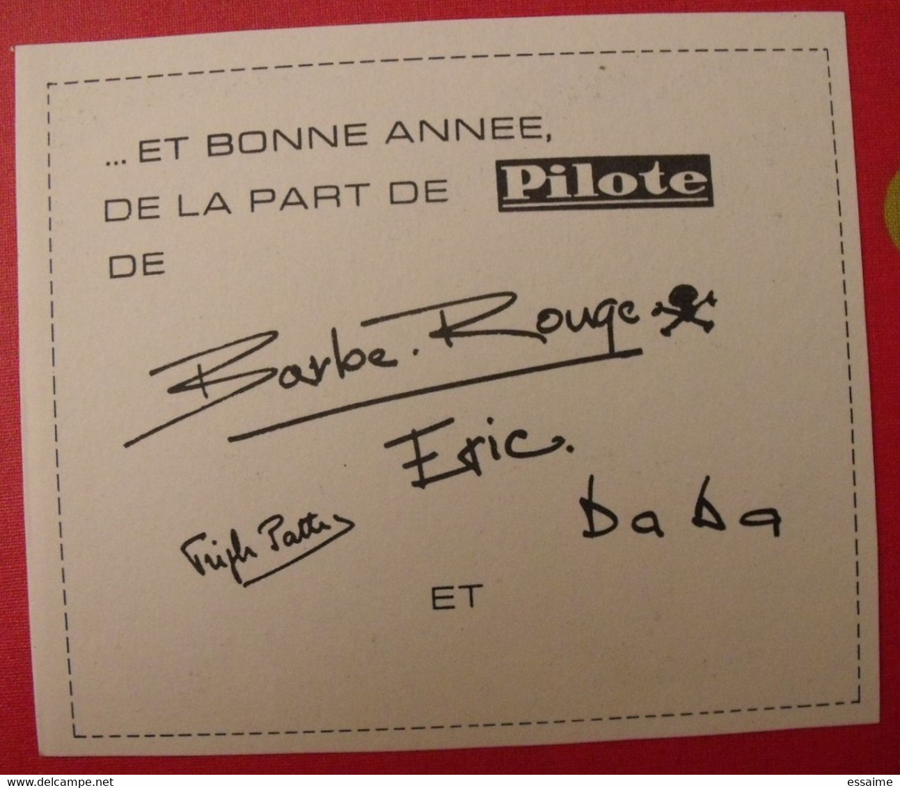 Barbe Rouge, Eric. Carte De Voeux 1967. Supplément Au N° 372 De Pilote. - Pilote