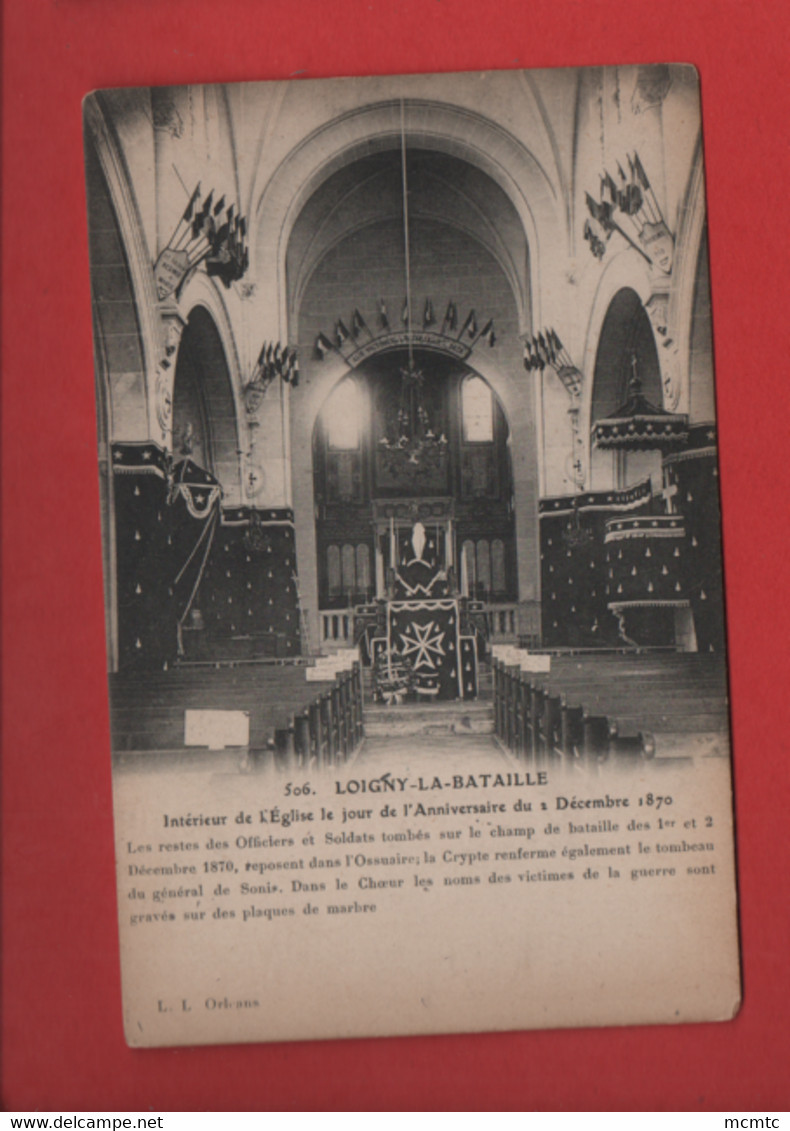 CPA -   Loigny La Bataille - Intérieur De L'église Le Jour De L'Anniversaire Du 2 Décembre 1870 - Loigny