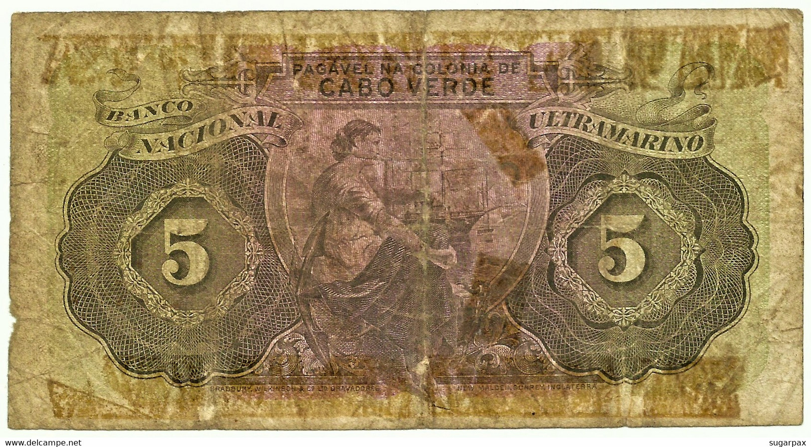 CAPE VERDE - 5 ESCUDOS - 15.11.1945 - Pick 41 - Bartolomeu Dias - Capo Verde