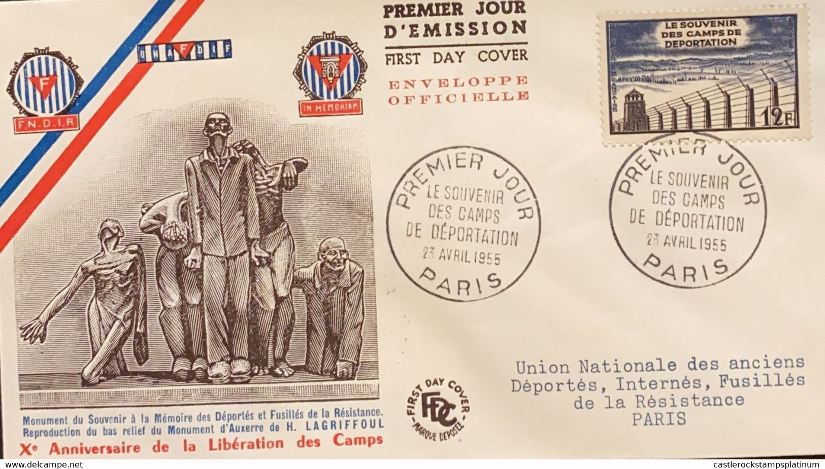 P) 1955 FRANCE, SAINTE CLAIRE DEVILLE STAMP, FDC, FRENCH CHEMIST, INVENTOR OF AN ALUMINUM MANUFACTURING PROCESS - Andere & Zonder Classificatie