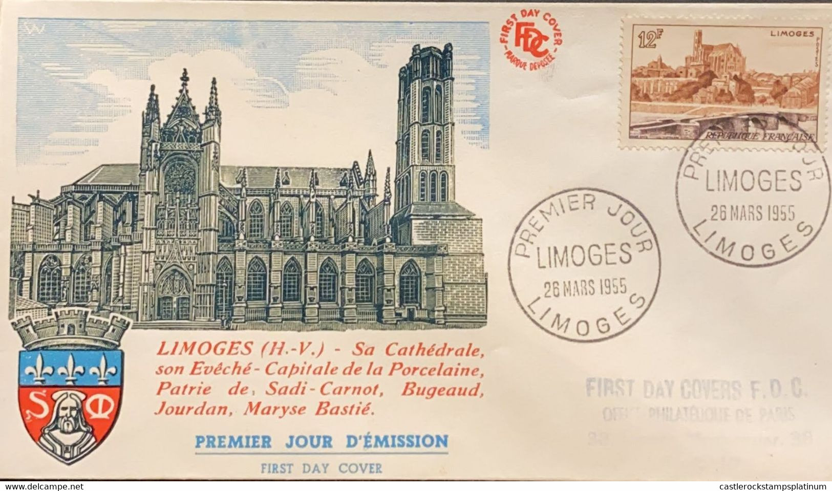 P) 1955 FRANCE, SAINTE CLAIRE DEVILLE STAMP, FDC, COVER OF FRENCH CHEMIST, INVENTOR OF AN ALUMINUM MANUFACTURING PROCESS - Other & Unclassified