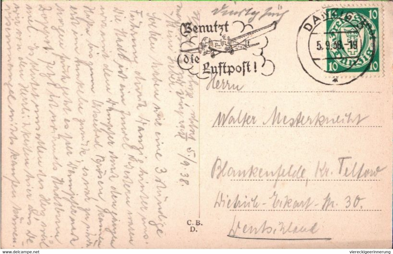 ! Alte Ansichtskarte Danzig, Diele Im Artushof, 1938 - Danzig