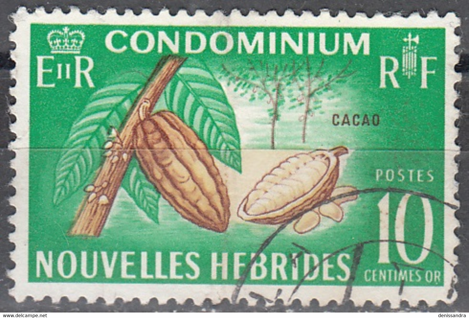 Nouvelles Hebrides 1965 Michel 216 O Cote (2005) 1.30 Euro Arbre De Cacao Cachet Rond - Gebraucht