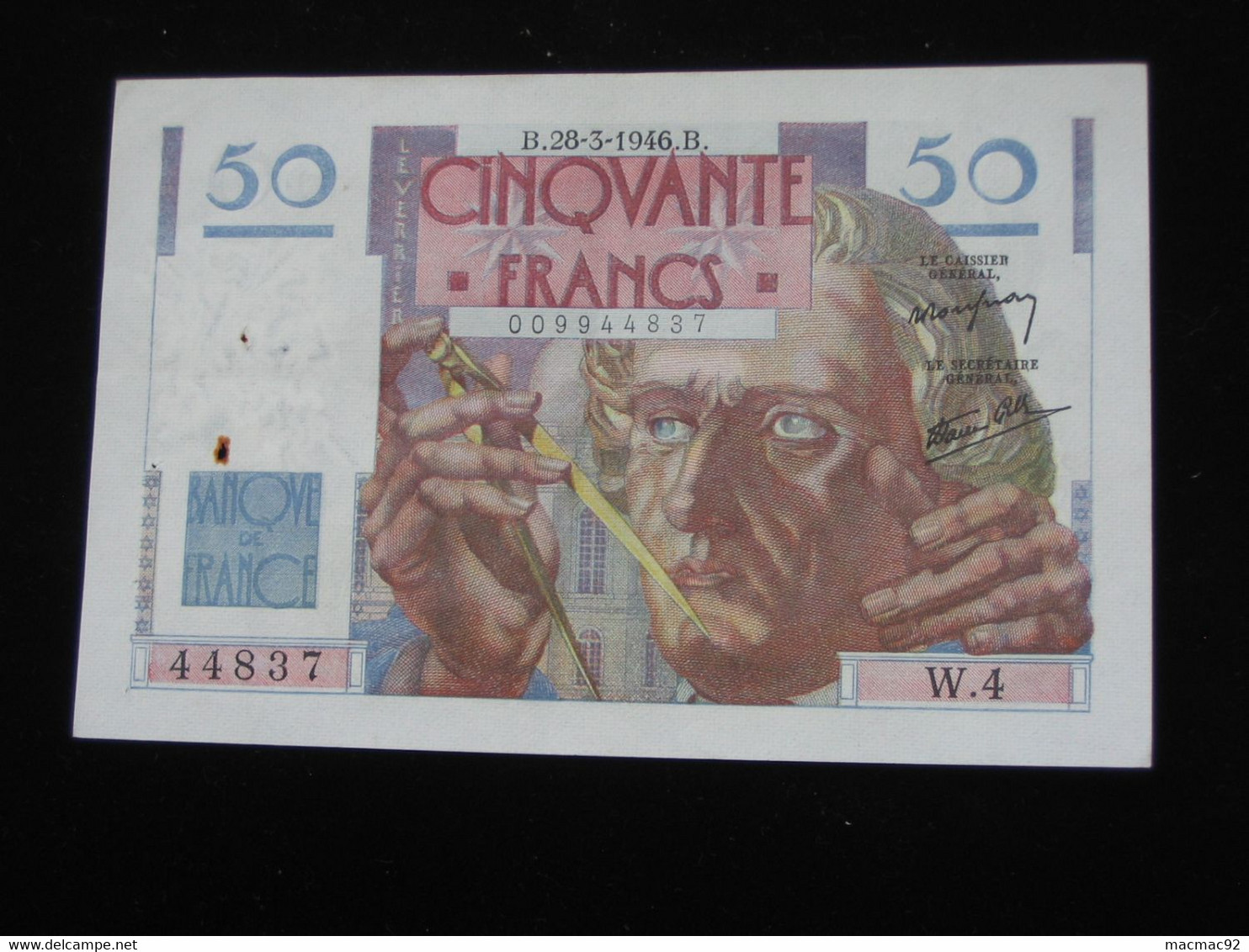 50 Cinquante Francs LE VERRIER - 28.3.1946  **** EN ACHAT IMMEDIAT ****. - 50 F 1946-1951 ''Le Verrier''