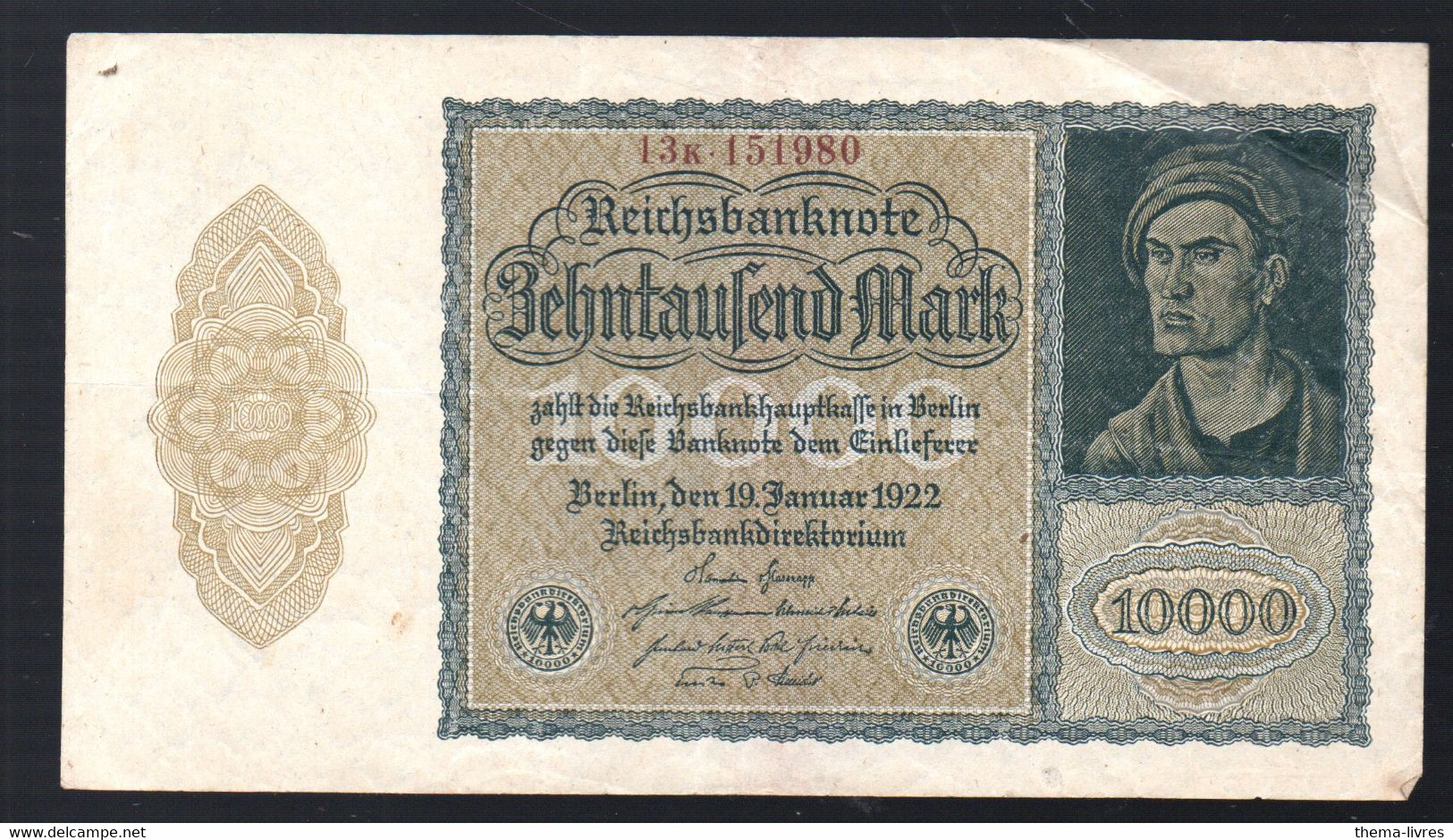 Billet Allemand De  10000 Marks  1922  (PPP33174) - 10000 Mark