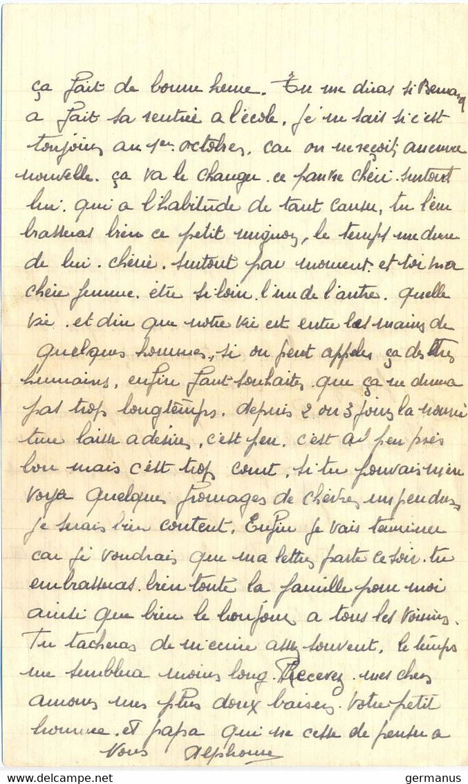 GUERRE 39-45 Du 106e Bat. De Génie 2 Cie SP 197 Le 30-9-39 – Depuis 2 Jours On Entend Le Canon Gronder, Mais C’est Loin… - WW II