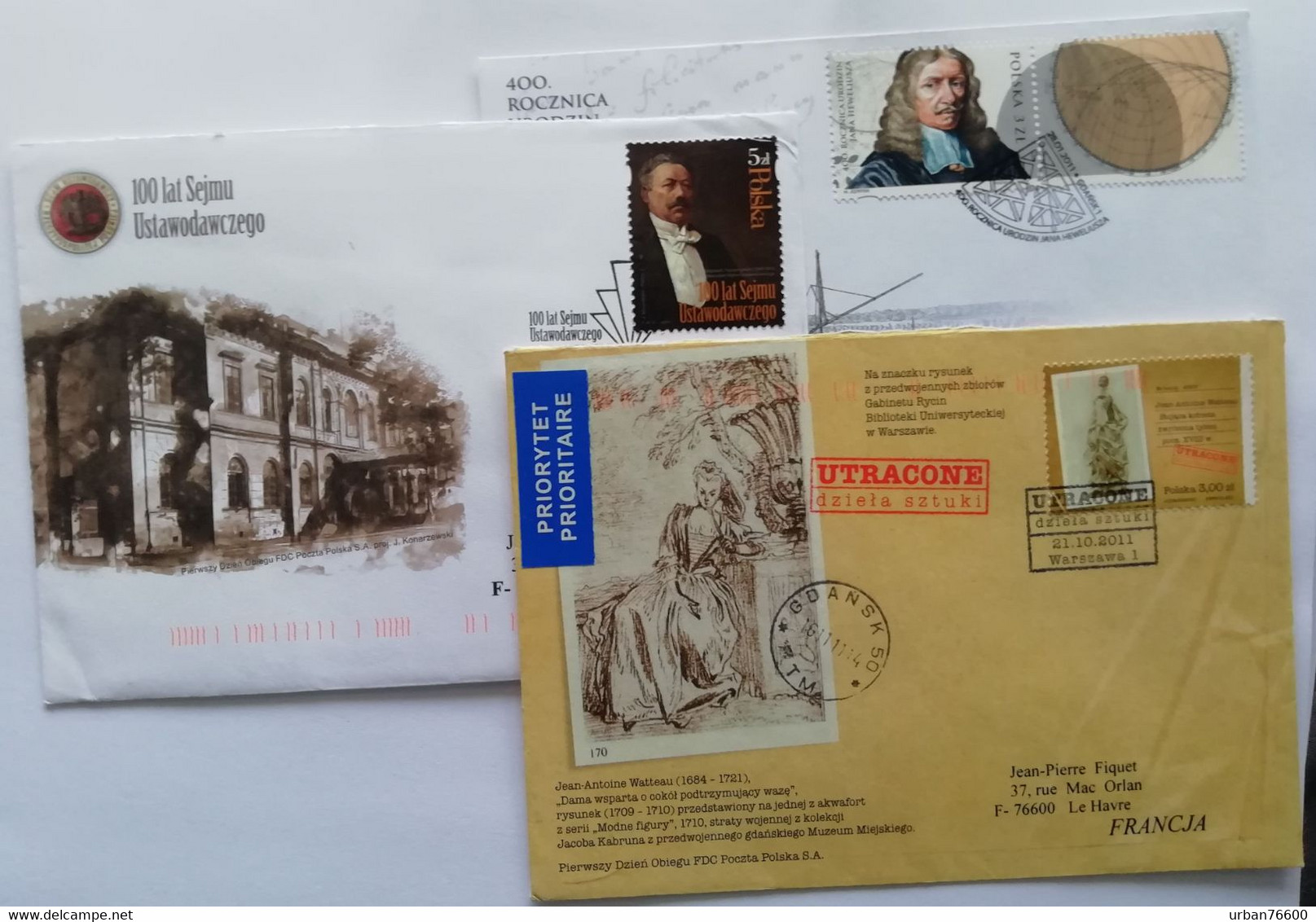 Lot De 3 Lettres De Pologne Dont Deux Ont Circulé - Cartas & Documentos