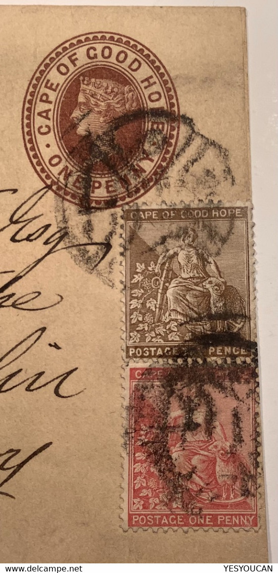 COGH 1884-90 Postal Stationery Wrapper QV 4d Franking ! To Steglitz Bei Berlin (South Africa Cape Of Good Hope Cover - Capo Di Buona Speranza (1853-1904)